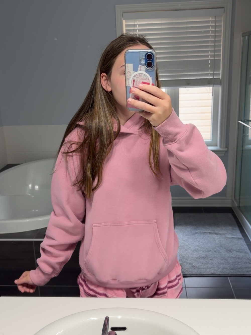 Aritzia Pink Pullover Hoodie - Soft Cozy Fit
